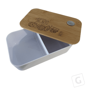 Lunschbox mit graviertem Deckel Traktor